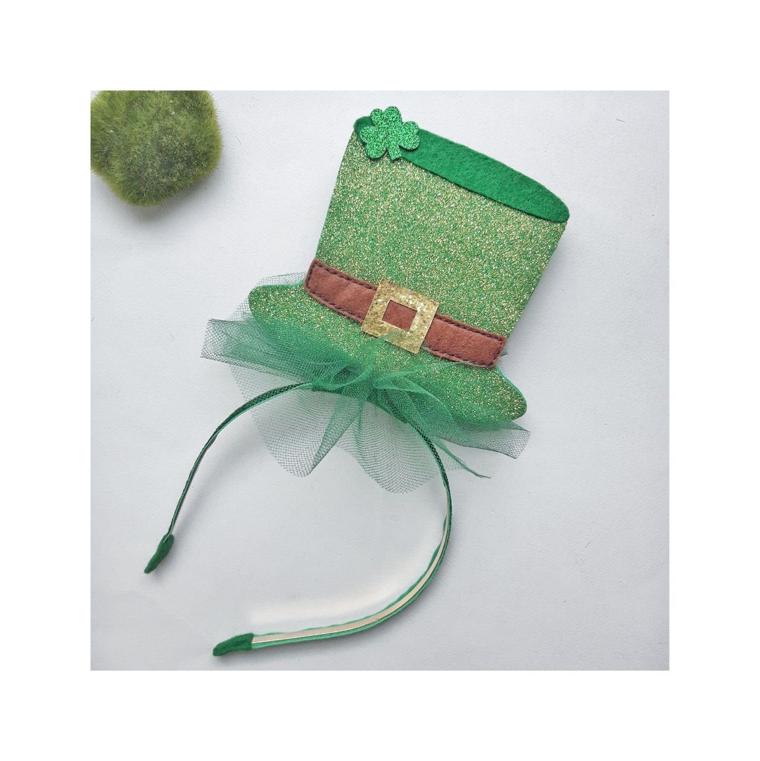 Green Leprechaun Hat Headband Amazon.com: Donetuer St. Patrick main image 4