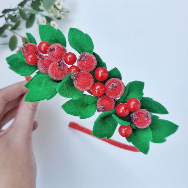 Viburnum Headband, Ukraine Headband, Viburnum Wreath, Red Berries Headband, Ukrainian Crown, Red Berry Crown, Berries hair wreath