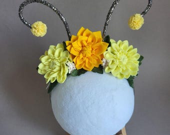 Bee headband, Summer birthday party, Yellow headband, Bumble Bee Baby Headband, Bee Crown, First bee birthday, Headband Queen Bee