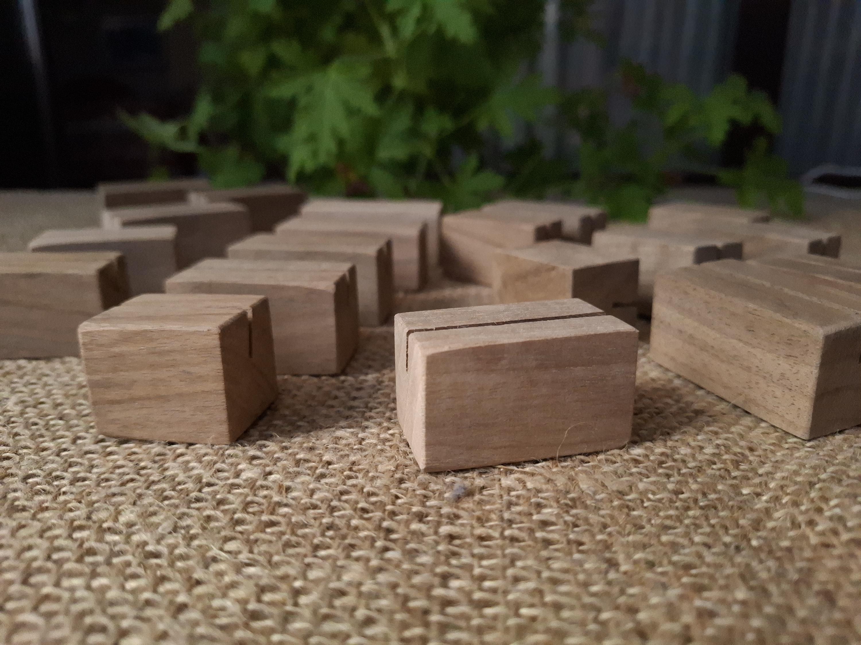 20 walnut various sizes Table Number Holders, Place Card Holders, Name Card Holders, Wedding Card Stand, Wedding Table Decor