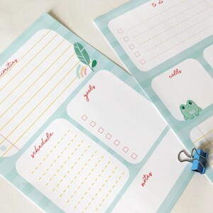 Printable Frog Planners, Daily and Weekly Planner, Cottagecore, Bujo ...