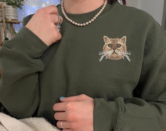 Tシャツ・カットソー +AMBLER+ Cat biting Cat pullover neck crew sweater knit gray AMBLER Cat Biting Cat Crew Neck Sweater – SeoulSeoul