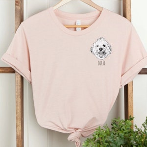 Custom Pet Portrait T-Shirt | Personalized Pet Shirt | Dogo Photo Shirt, Cat Photo Shirt, Dog Mom Gift, Dog Lover Gift | Custom Pet Gift