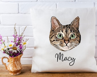 Custom Dog Photo Pillow, Custom Cat Pillow, Cat Pillow, Personalized Pet Pillowcase, Pet Memorial Gift, Pet Loss, Dog Mom Gift, Pet Gifts