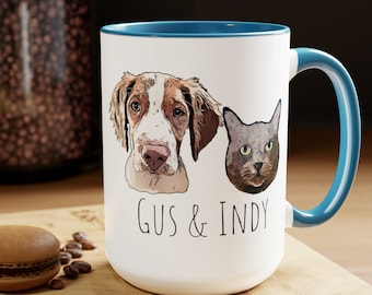 Taza personalizada para mascotas (15 oz), taza personalizada con