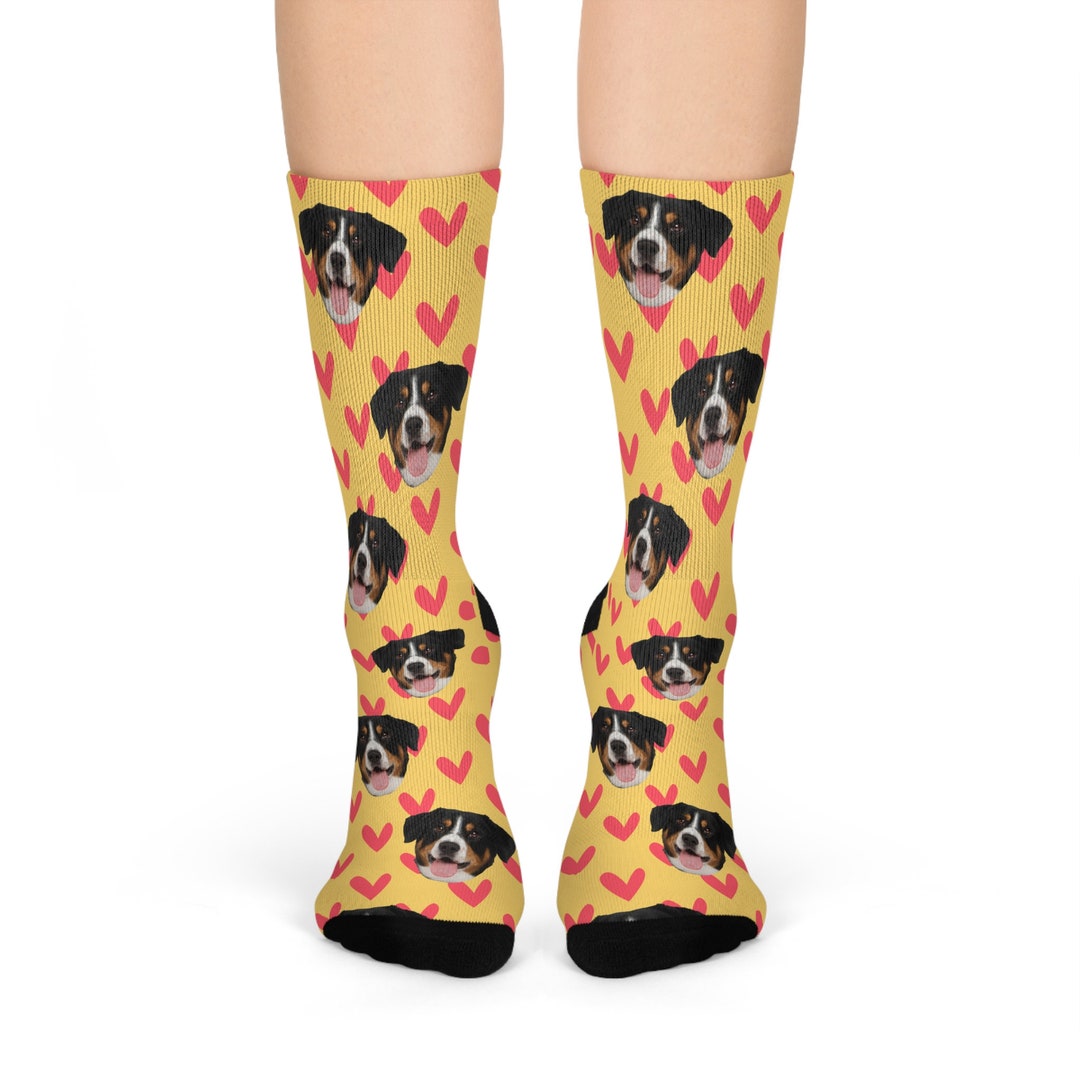 Custom Dog Face Socks Personalized Pet Socks Cat Socks Etsy