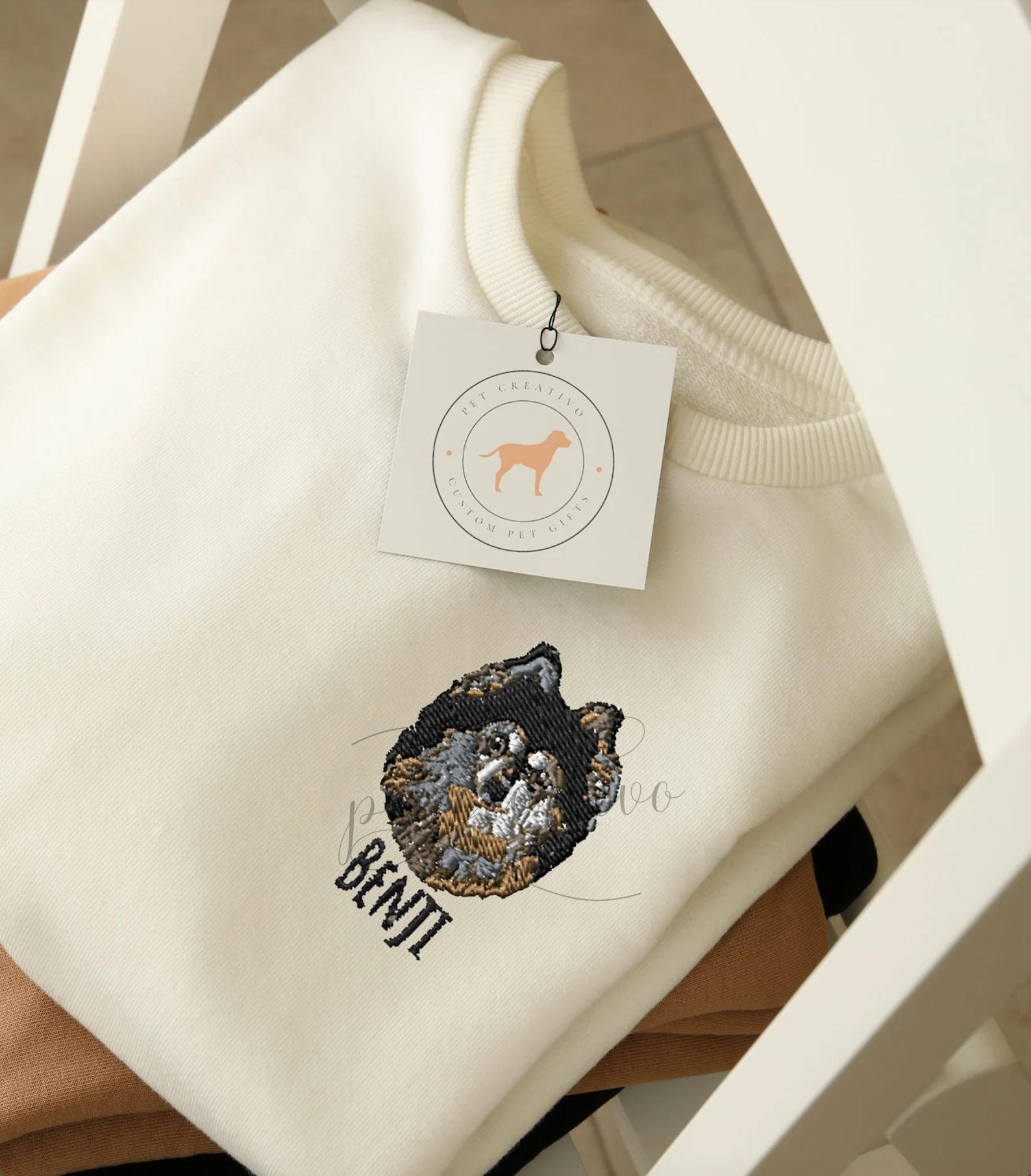 Custom EMBROIDERED Pet Sweatshirt Pet Gifts Custom Dog - Etsy