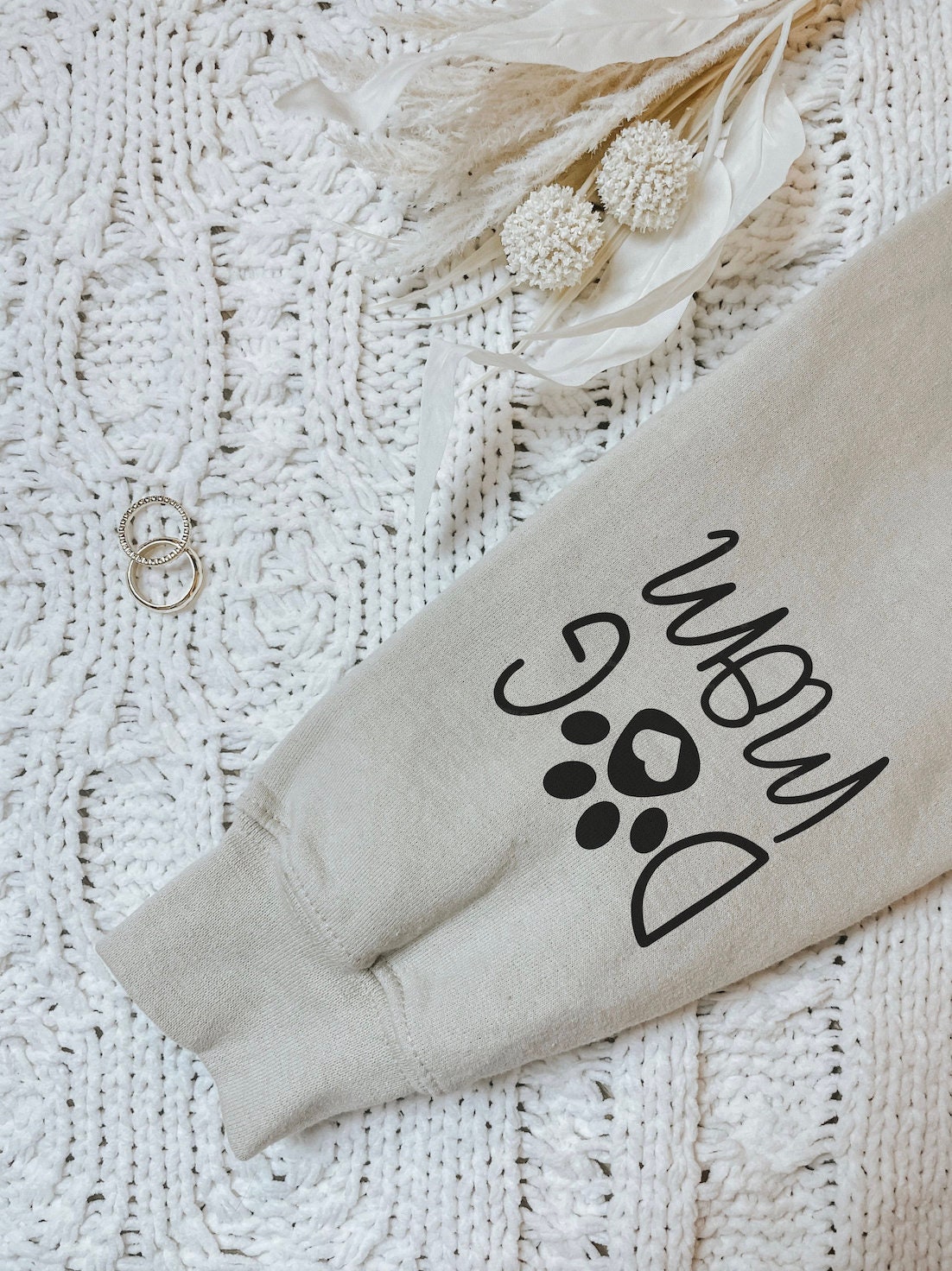 Dog Mom Sweatshirt With Paws on Sleeve Gift for Dog Mom - Etsy