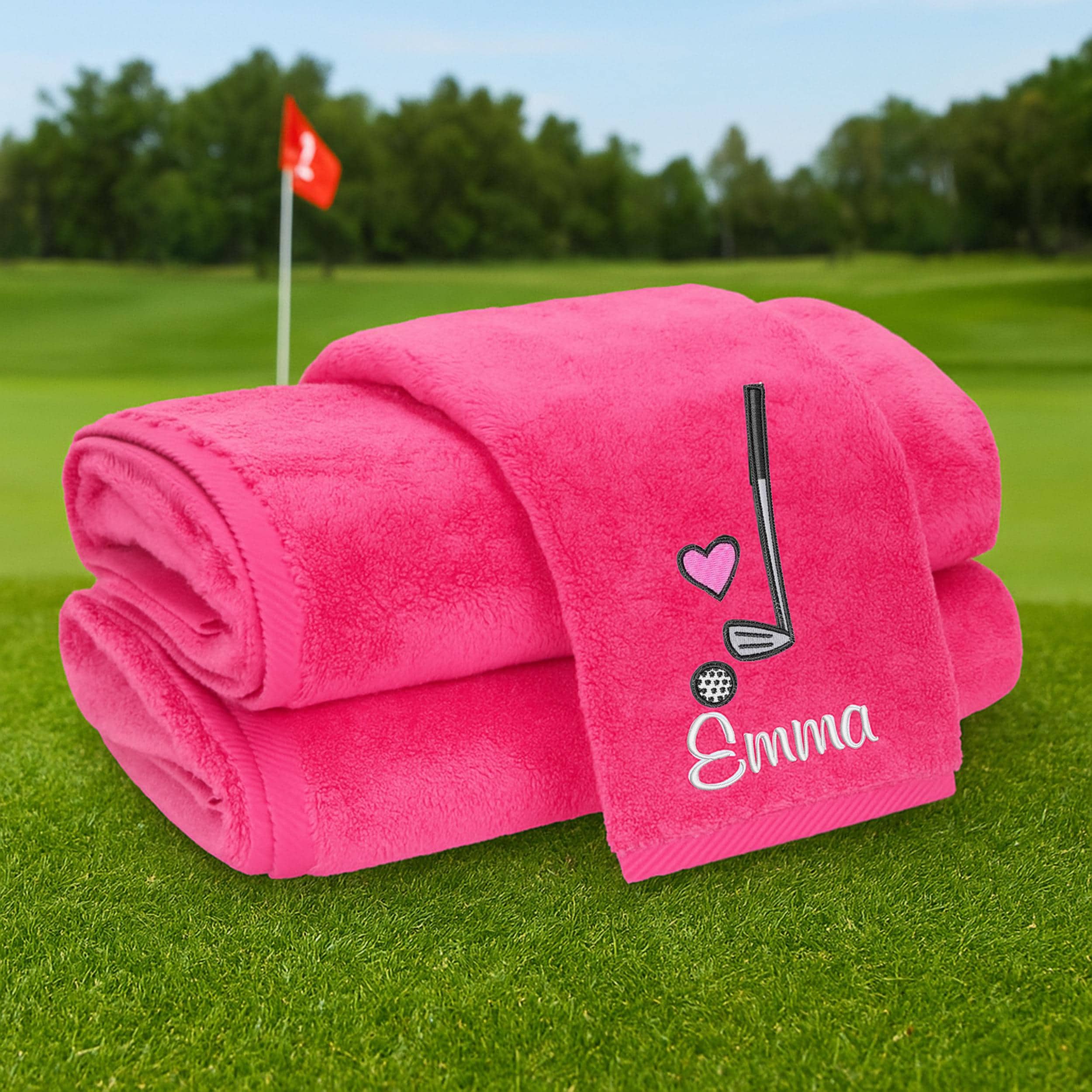 Gesticktes Golftuch: Personalisierte Golftasche / Schläger Design