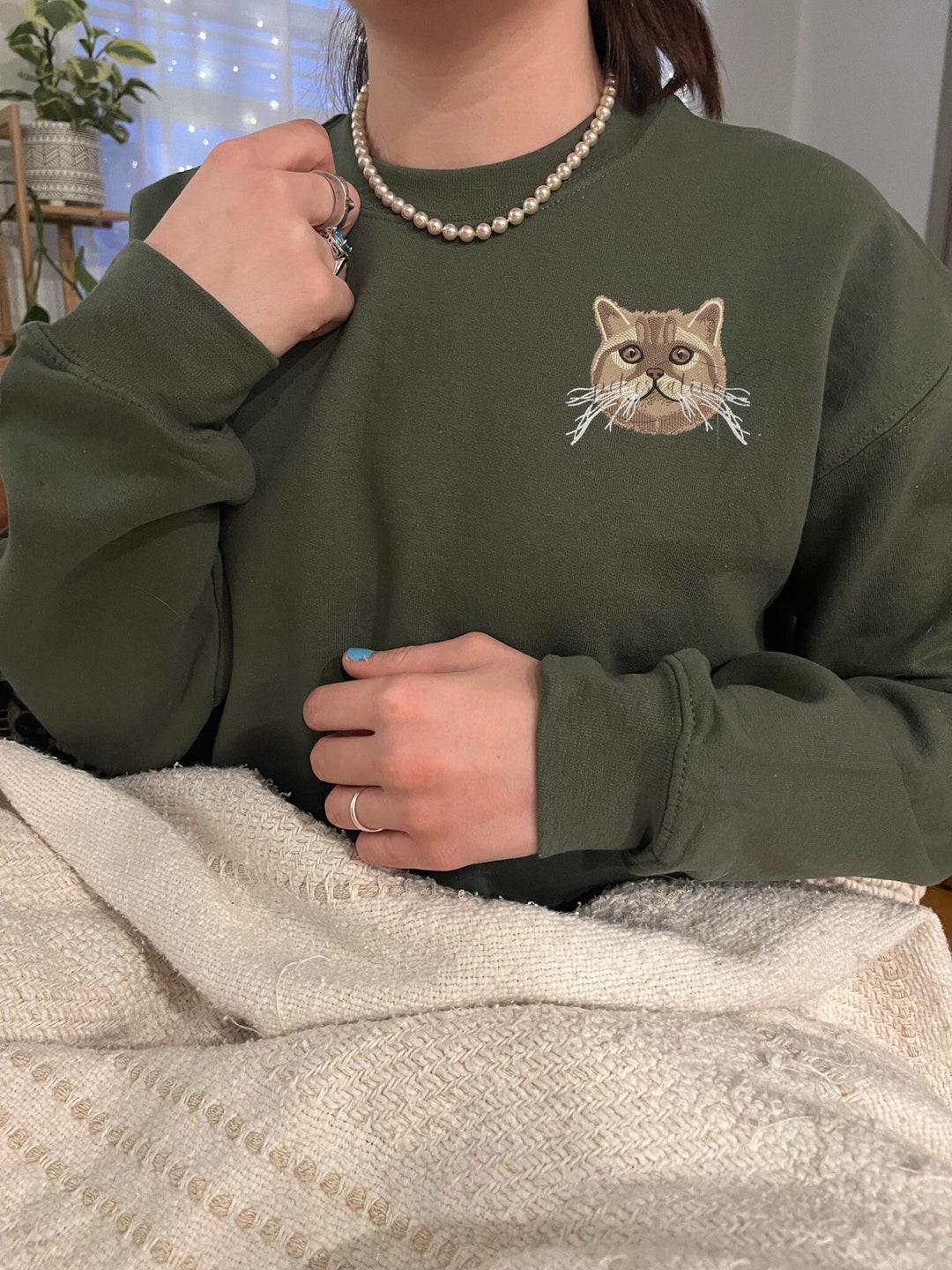 トップス BONNE cat embroidery sweat ivory Amazon.com: MakeMeChic Girl's Cat Embroidery Bow Fuzzy