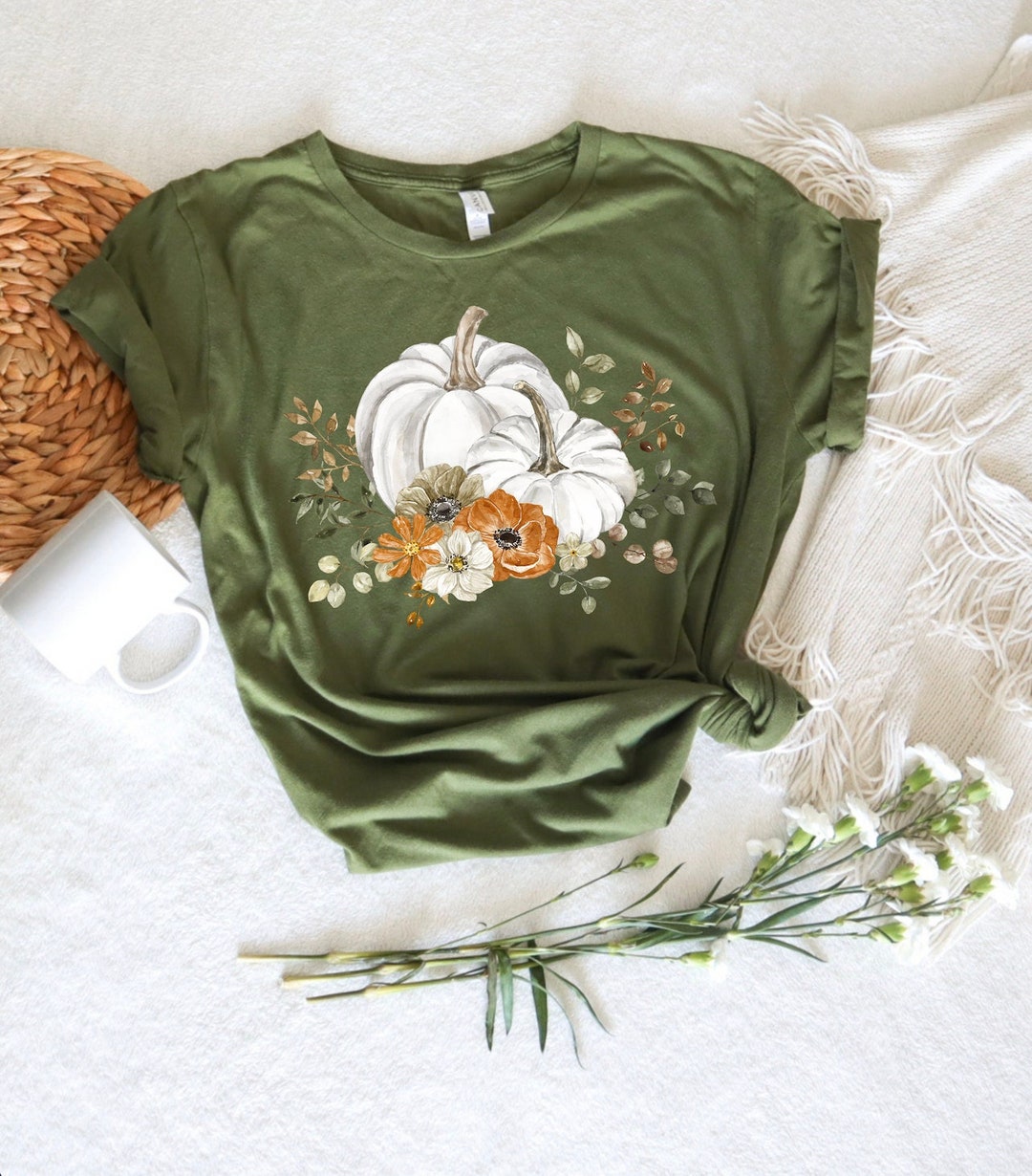 Vintage Pumpkin Fall T-shirts for Women, Cute Pumpkin Shirt, Cute Fall ...