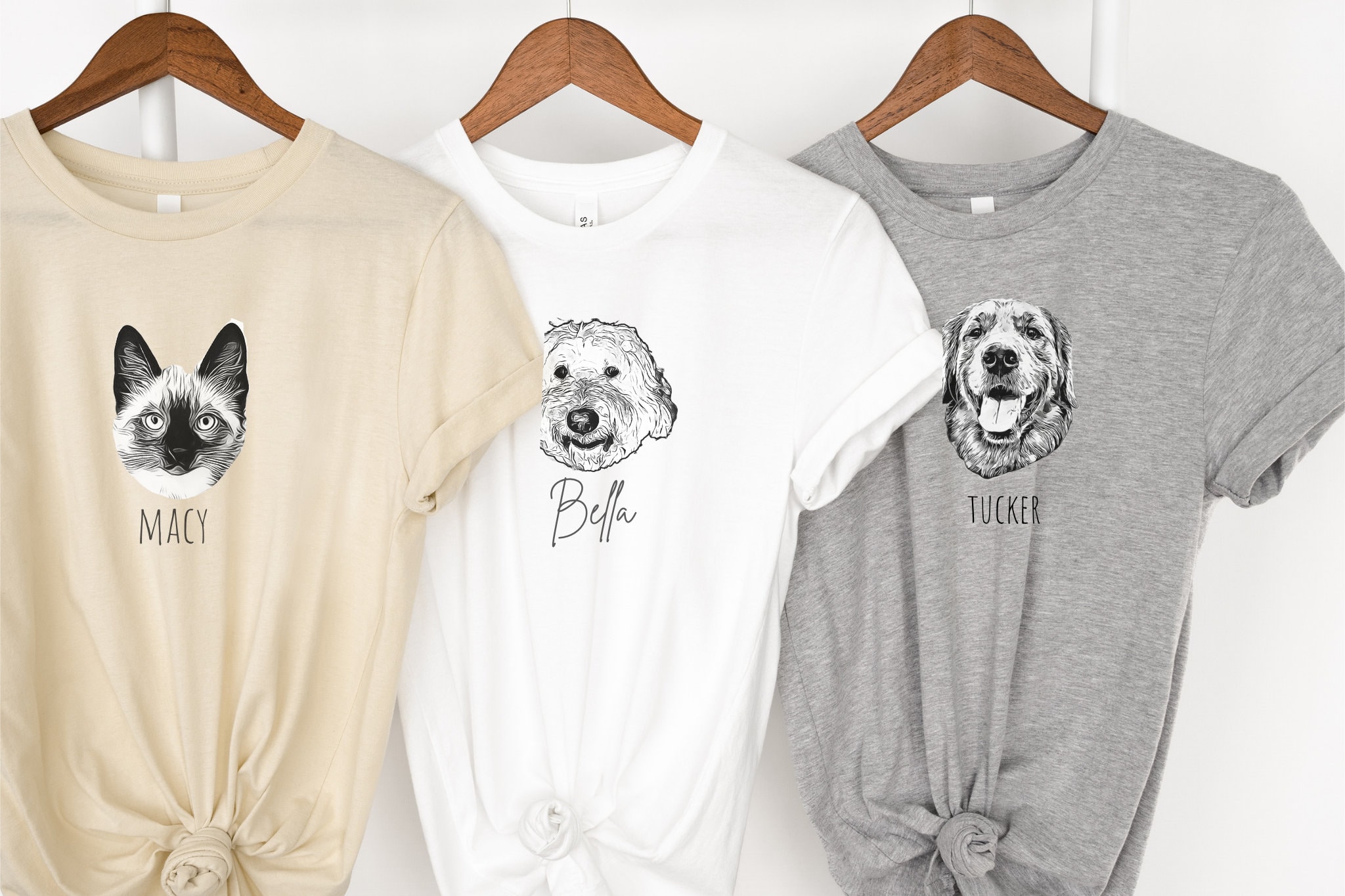 Dog T-shirt Dog Shirt Pet Face T-shirt Personalized T-shirt Custom