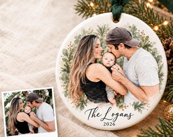 Custom Watercolor Family Portrait Christmas Ornament From Your Photo