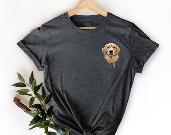 Custom Dog T-shirt UNISEX, Pet Face T-Shirt - Personalized T-Shirt - Custom T-Shirt - Custom Dog Shirt- Dog Photo Shirt - Gift for Dog Mom