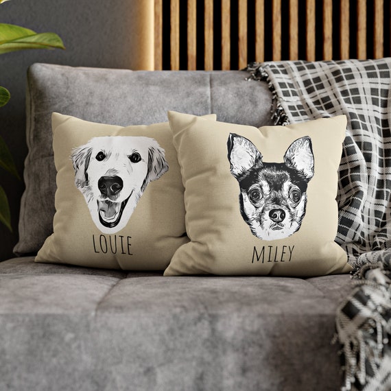Pillow Personalized Dog Pillow Big Custom Dog Colored Portrait Dog