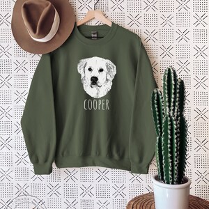 Personalized Pet Sweatshirt, Pet Gifts, Gift for Dog Mom, Custom Dog Portrait Sweatshirt, Pet Portrait, Pet Face Shirt, Dog Mom Gift image 4