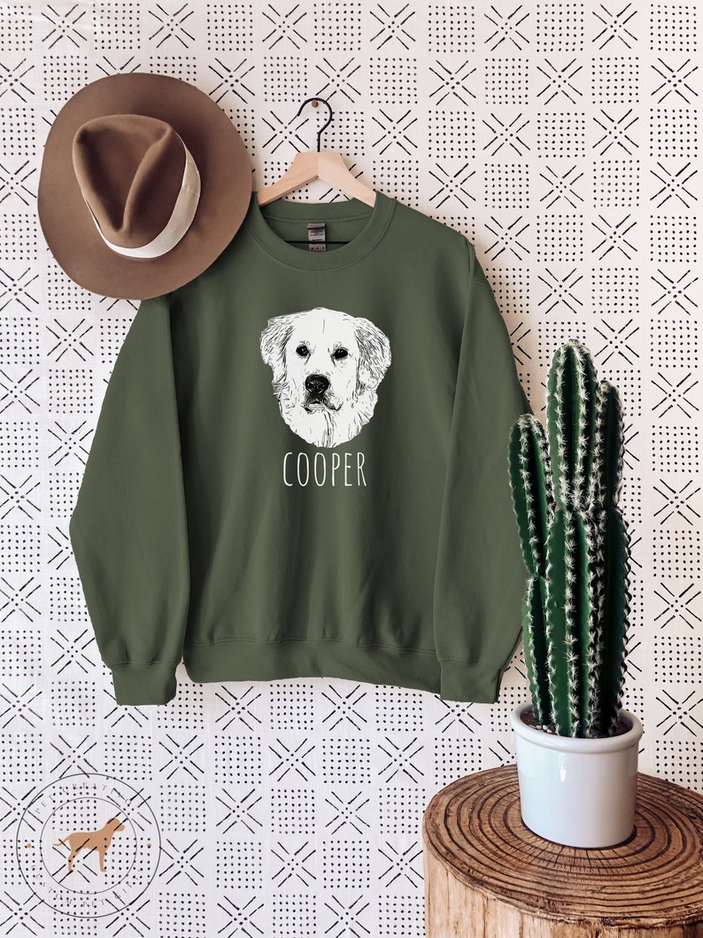 Personalized Pet Sweatshirt, Pet Gifts, Gift for Dog Mom, Custom Dog Portrait Sweatshirt, Pet Portrait, Pet Face Shirt, Dog Mom Gift image 4