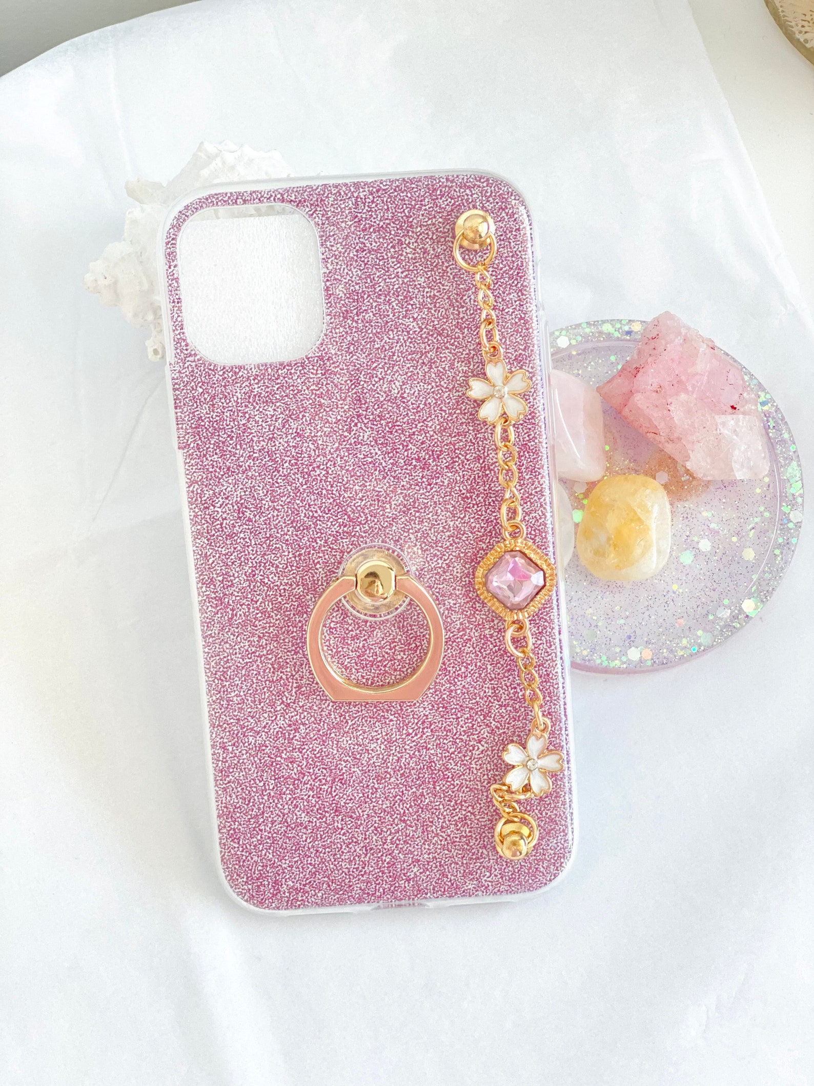 Pink Glitter IPhone 11 Case Etsy