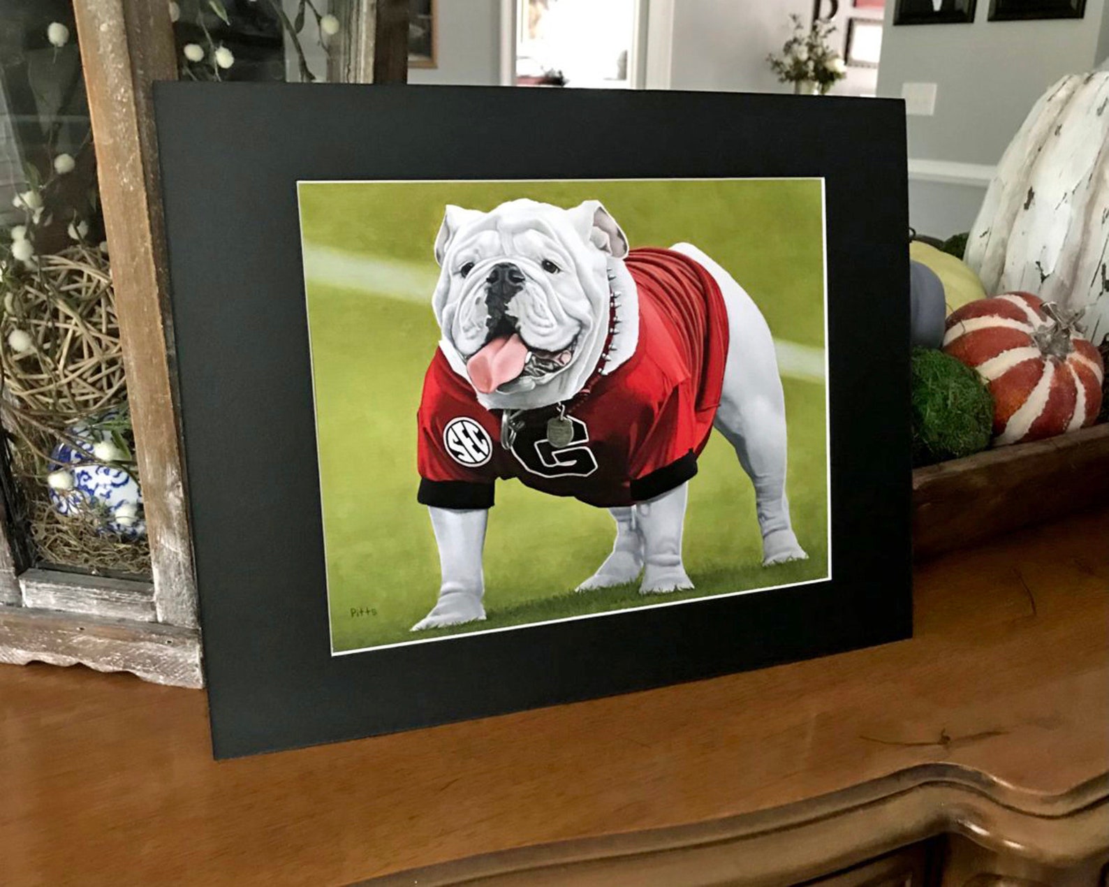 UGA Print University of Bulldogs Artwork Wall Art Etsy