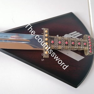 Vikings sword of Ragnar lothbrok fantasy with wall plaque