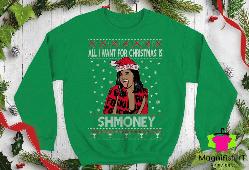 cardi b ugly christmas sweater