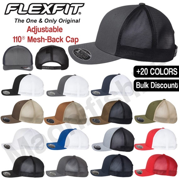 Flexfit Original Trucker Cap 110 Custom Flexfit Hat Adjustable Baseball Cap Blank Personalized With Your Text Logo or Graphic Glitter Etsy