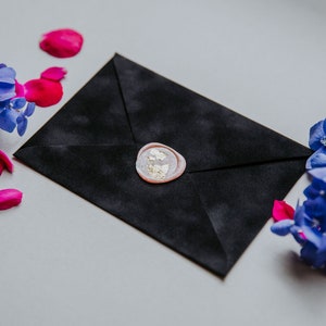 Exclusive black velvet envelopes C6