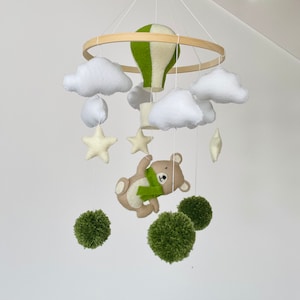 Baby Mobile Süßer Bär, Luftballon Baby Mobile, Luftballon Baby Mobile, Luftballon Kinderzimmer Dekor, BabyParty Geschenk, neutrales Kinderzimmer, geschlechtsneutrales Einzigartiges Baby Geschenk