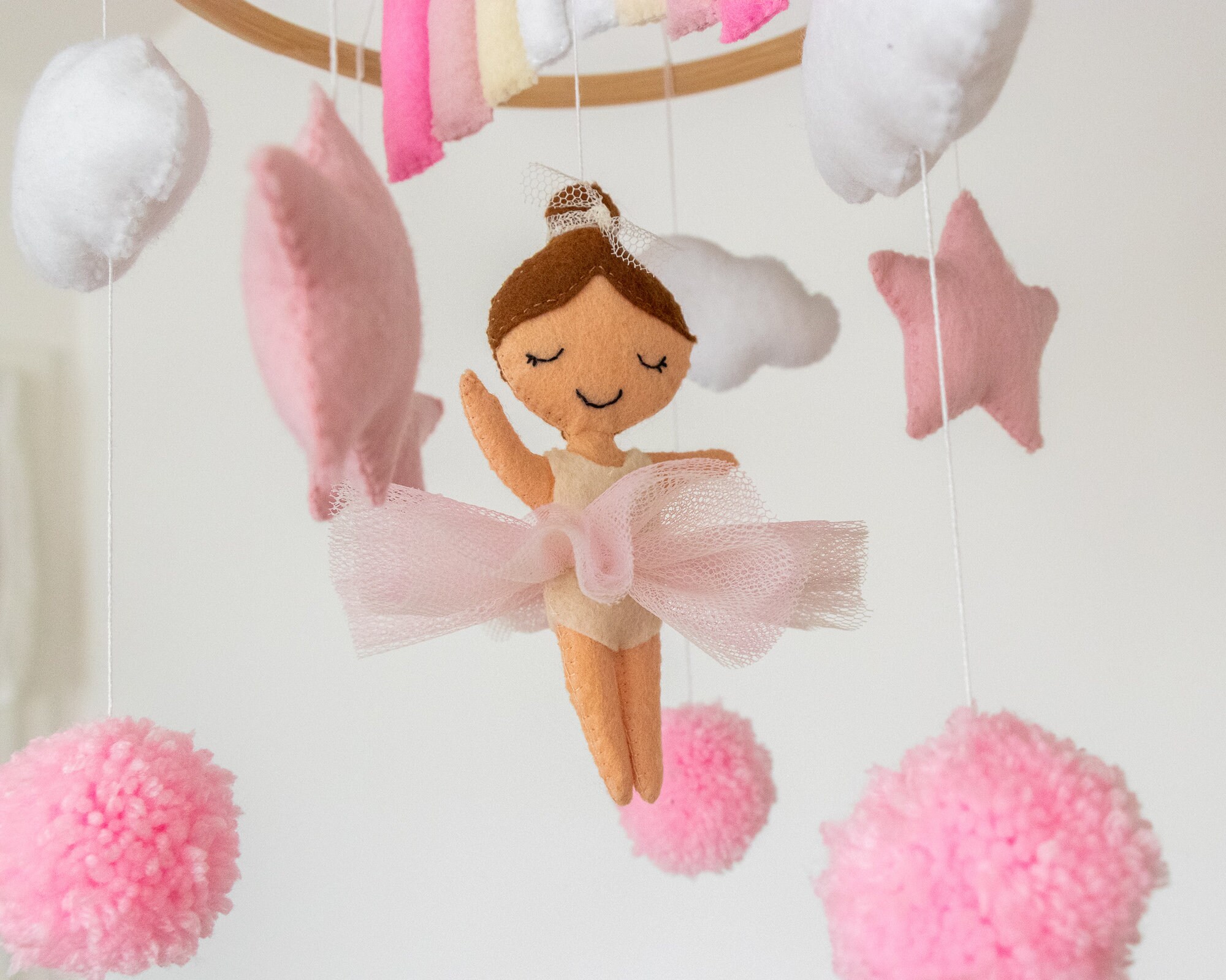 Girl Baby Mobile Ballerina Rainbow Crib Mobile Baby Room Etsy
