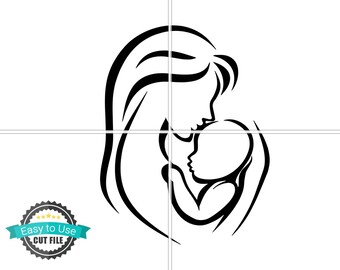 Download Mom And Baby Svg Etsy