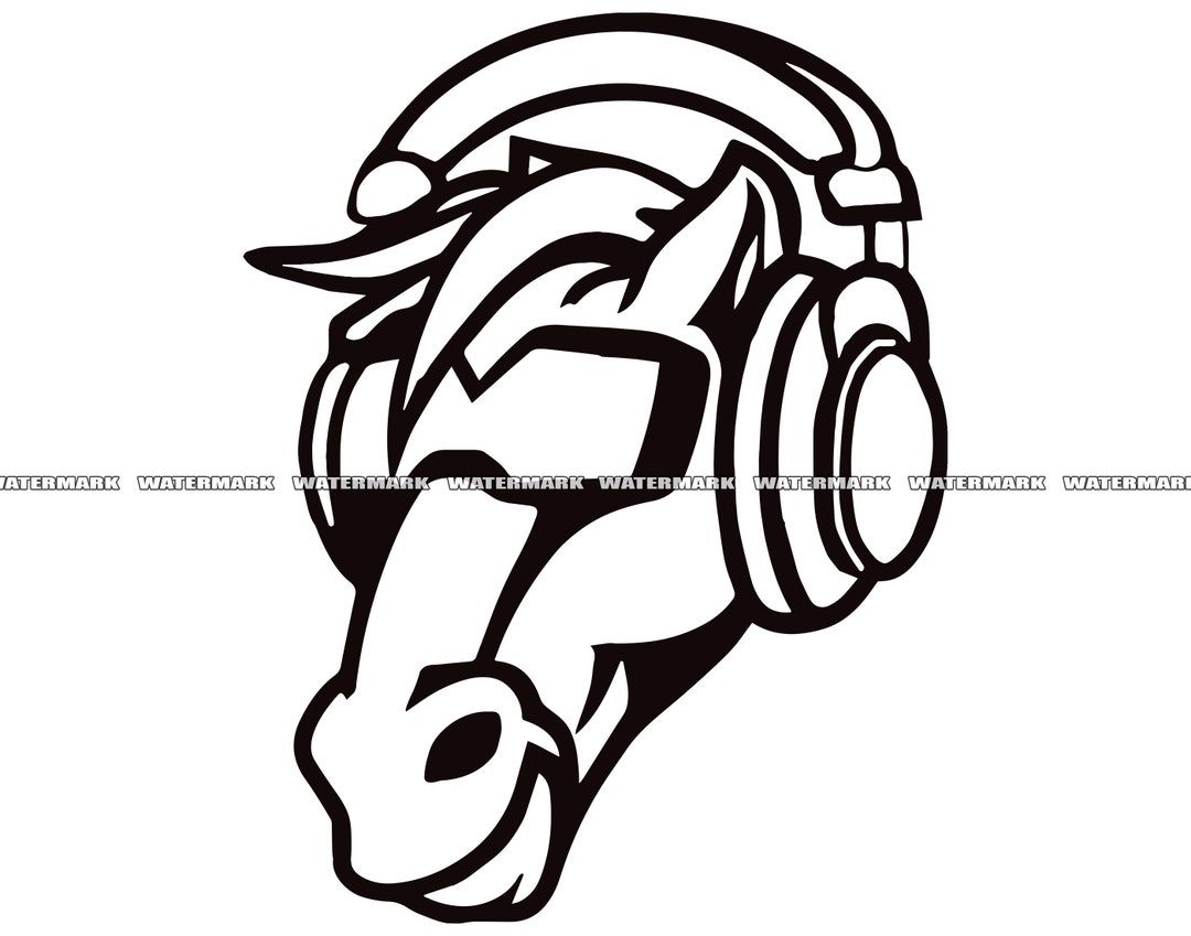 Horse With Headphone and Glasses SVG 4 Communication Sun Etsy