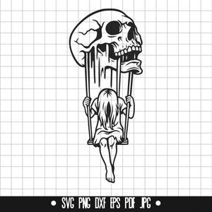 Columpio oscuro SVG, Columpio oscuro DXF, Columpio oscuro PNG, Archivo de corte de Columpio oscuro, Clipart, Archivo digital, Archivo SVG, Silueta, Descarga instantánea