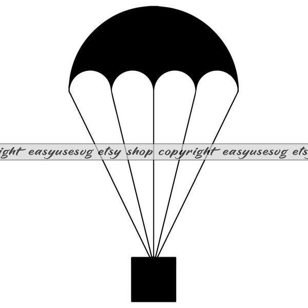 Supply Parachute SVG, Parachute SVG, War Supply Parachute SVG, Supply Parachute Clipart, Supply Parachute Files for Cricut, Dxf, Png, Eps