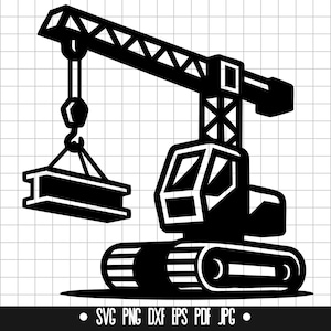 Crane Svg, Construction Svg, Machine Svg, Builder Svg, Heavy Duty Svg, Truck Svg, Industrial Svg, Hook Svg