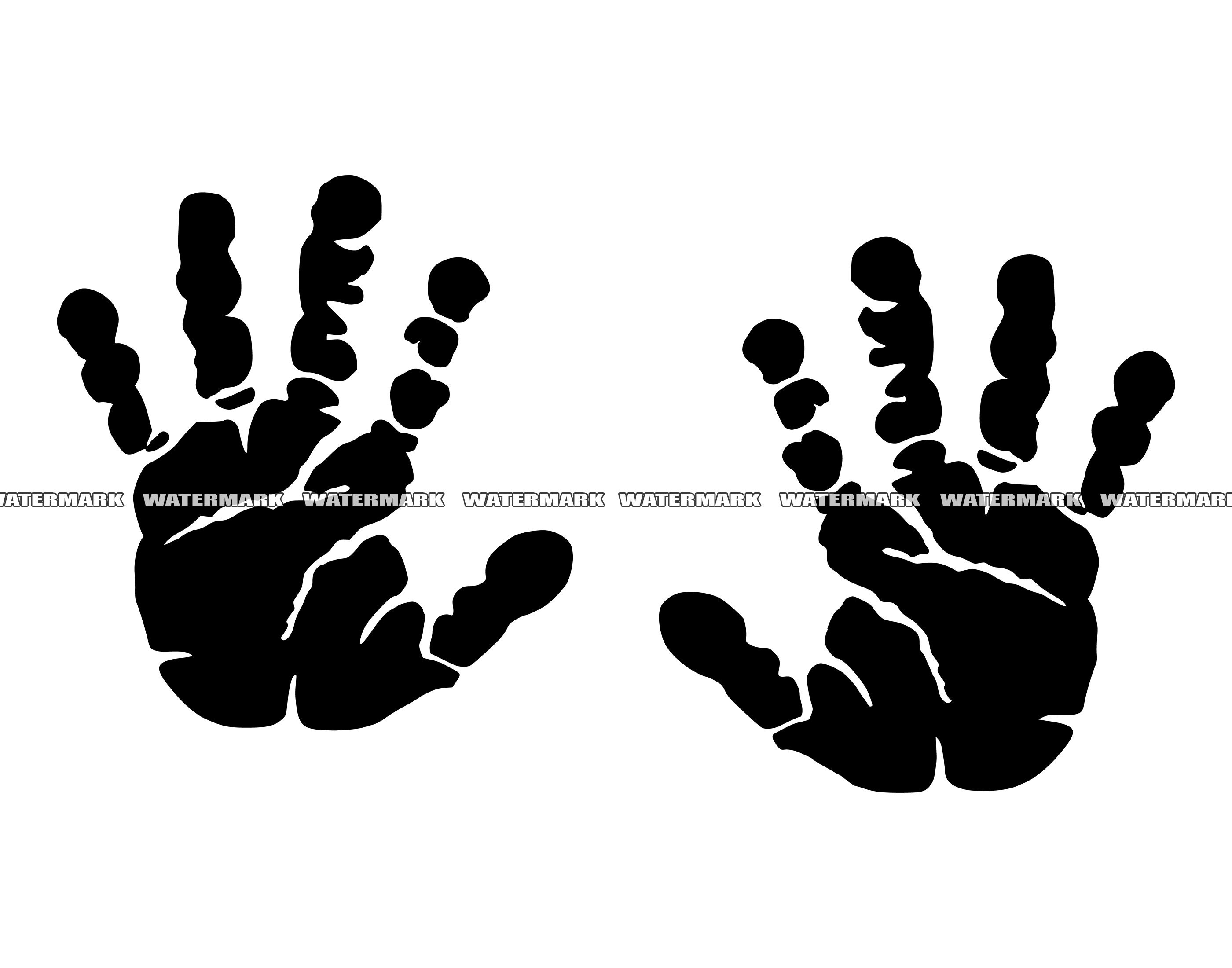 Baby Hand Print SVG Baby Hand Print Cut File Baby Hand Print Etsy