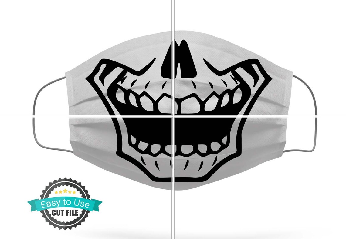 Skull Face Mask SVG Skull Mask SVG Skull Face Mask Dxf Etsy