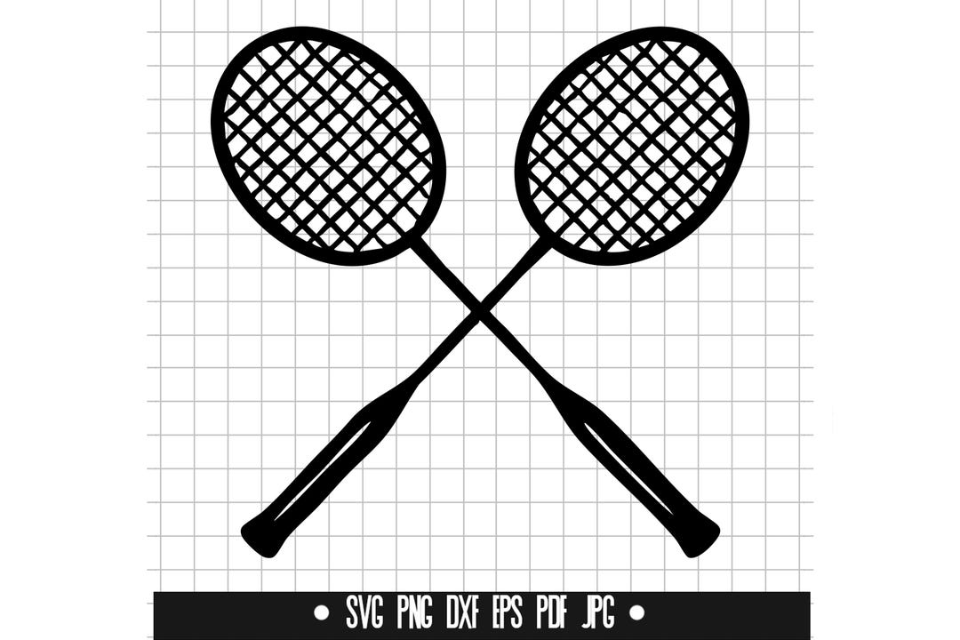Tennis Racquet Svg, Tennis Racquet Clipart Svg, Crossed Racquets Svg ...