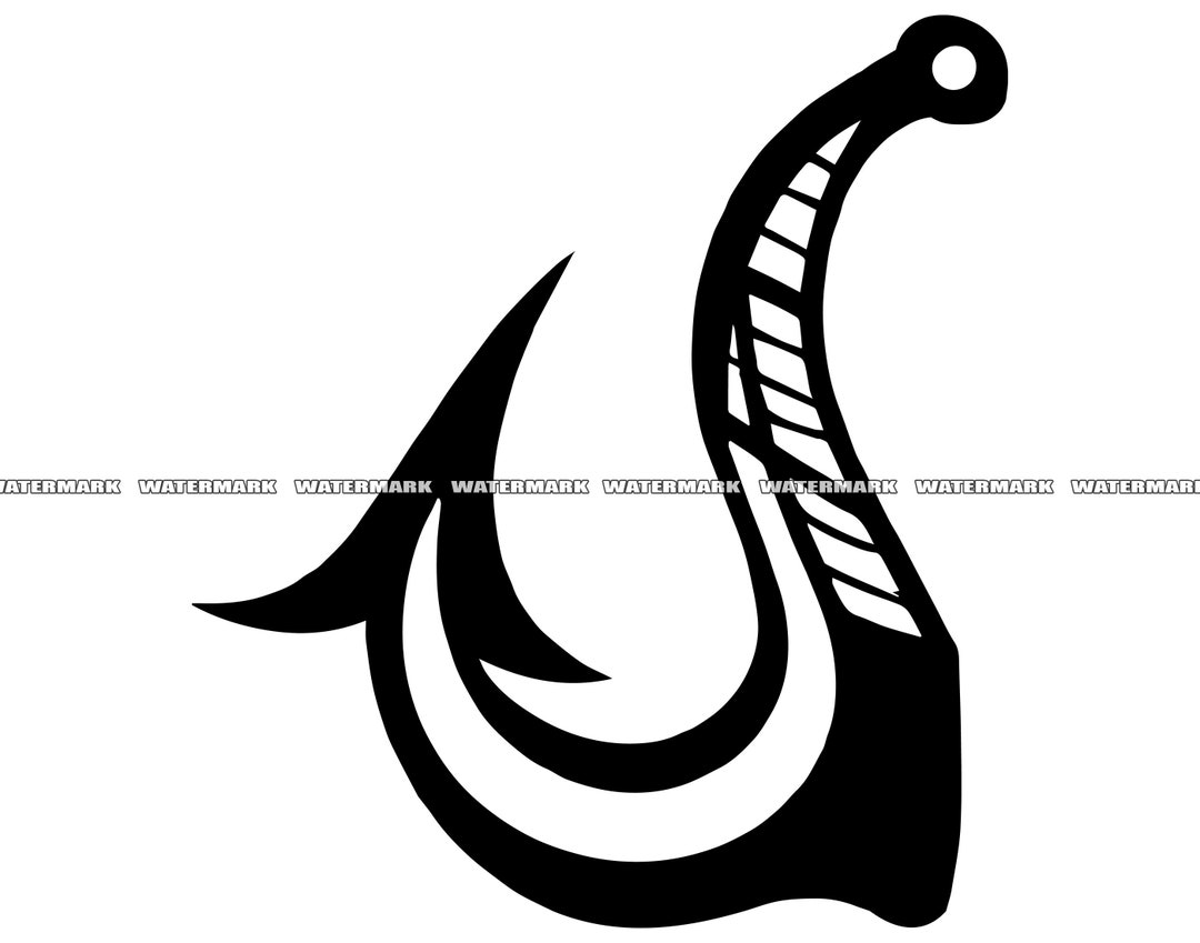 Tribal Fish Hook SVG 3 Tribal Fish Hook Cut File Tribal Etsy