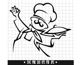 Kock SVG, kock DXF, kock PNG, kock klippfil, clipart, digital fil, svg-fil, silhuett, direktnedladdning