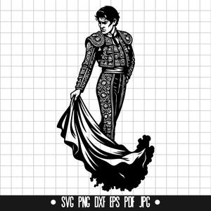 Matador SVG, Bullfighter PNG, Spanish Matador Cut File, Clipart, Svg File, Instant Download