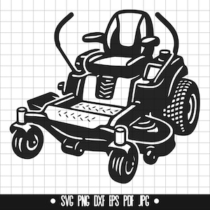 Grasmaaier SVG, Zero Turn DXF, Maaier PNG, Garden Cut-bestand, Clipart, Digitaal bestand, Svg-bestand, Silhouet, Instant Download