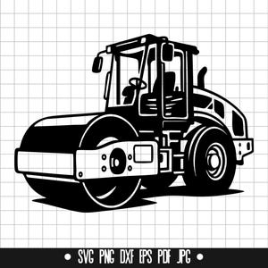 Straßenwalze SVG, Walze PNG, Walze DXF, Schnittdatei, Clipart, Digitale Datei, SVG, Silhouette, Sofort Download
