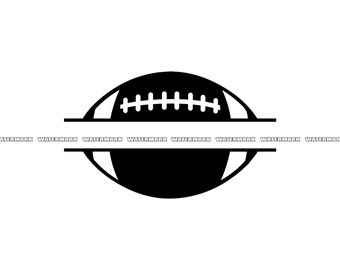 Split Football Monogram Ball Split Monogram - Etsy