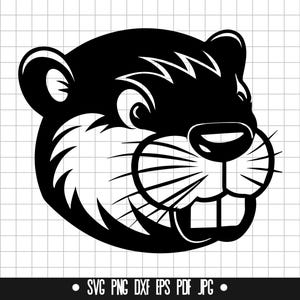 Beaver Face SVG, #1, Beaver Face gesneden bestand, Beaver Face DXF, Beaver Face PNG, Beaver Face clipart, Beaver Face silhouet, Beaver Face Cricut