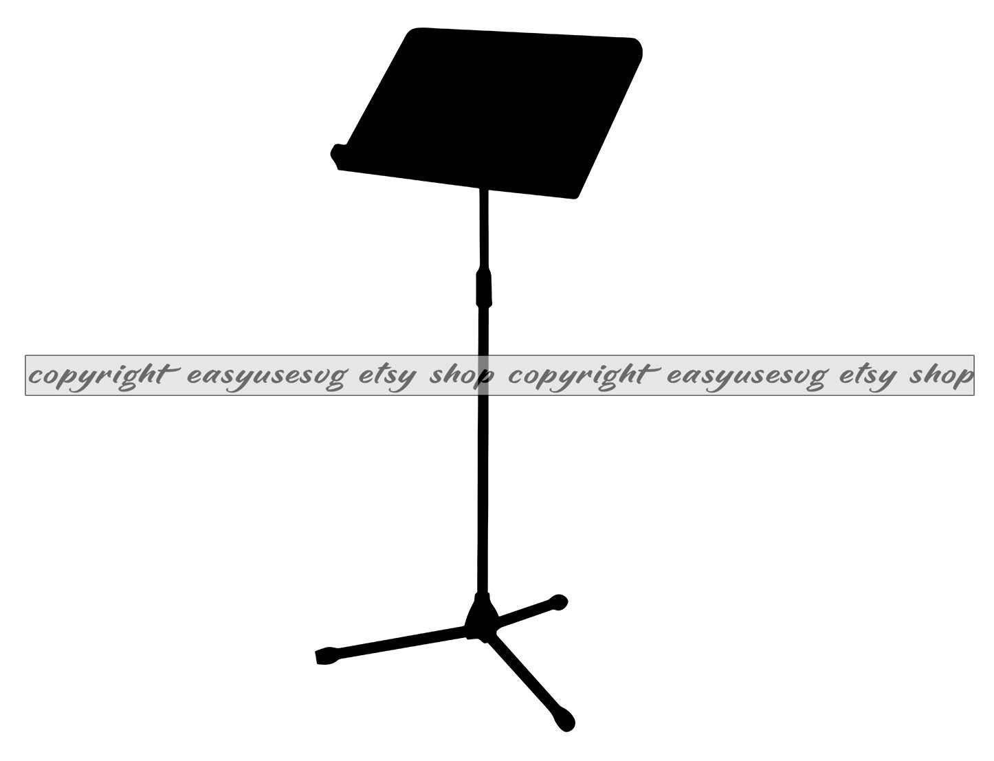 Music Stand SVG, Music Stand DXF, Music Stand PNG, Music Stand Clipart
