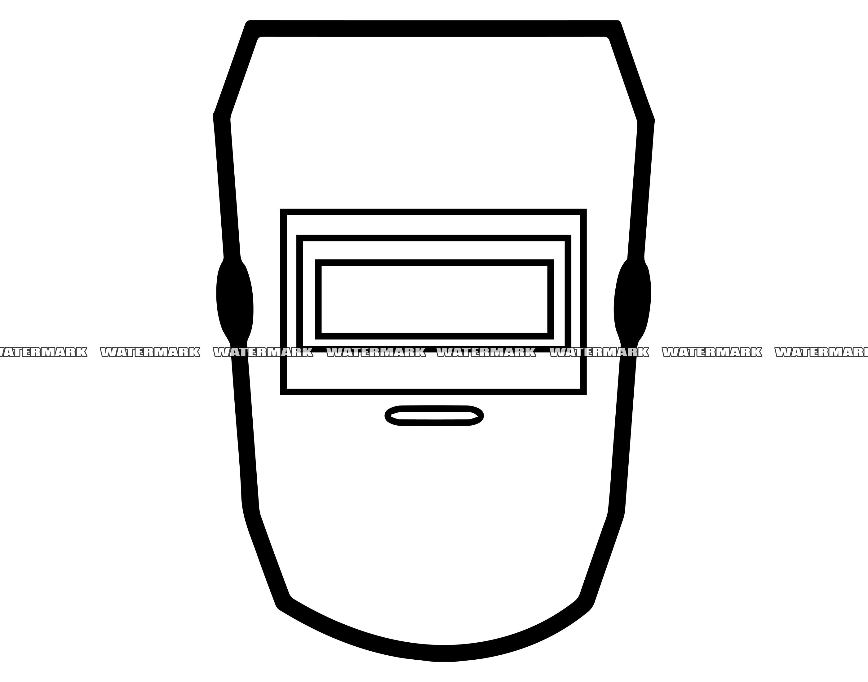 Welder Mask SVG Cut File DXF PNG Clipart Silhouette Etsy
