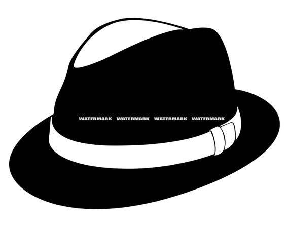 Fedora Hat Svg, Fedora SVG, Fedora DXF 