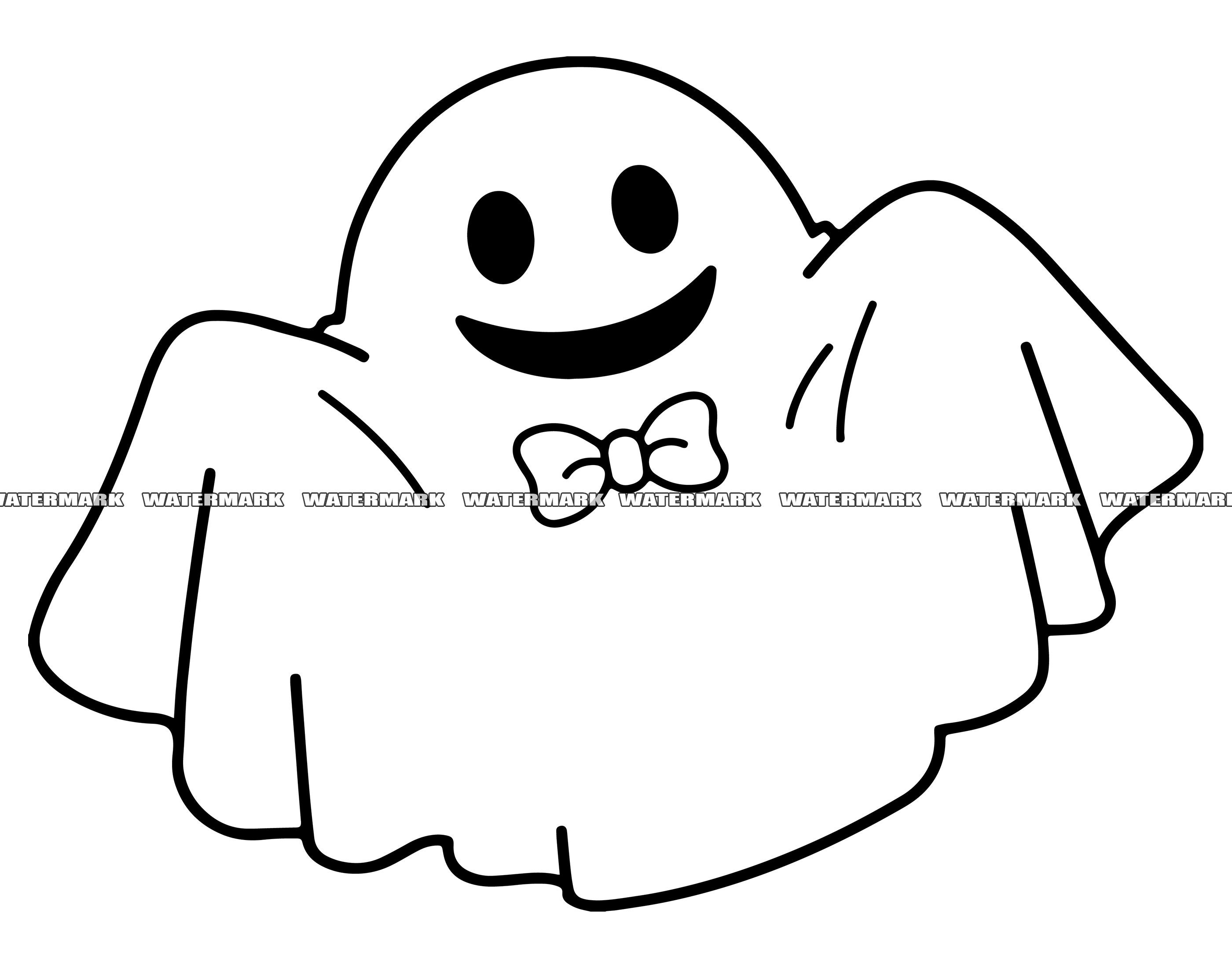Cute Ghost Clipart - Etsy