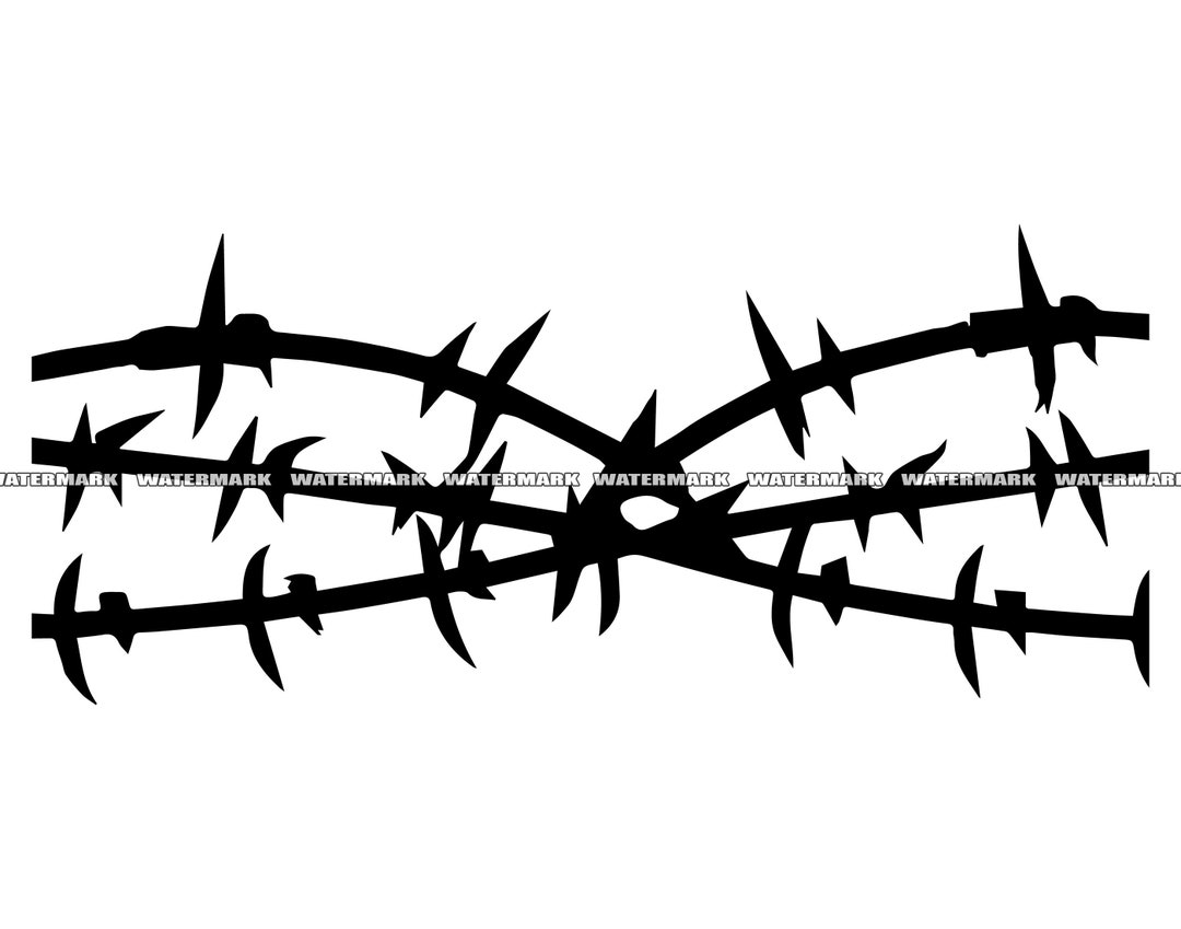 Barbed Wire SVG 2 Barbed Wire Cut File Barbed Wire DXF Etsy Australia