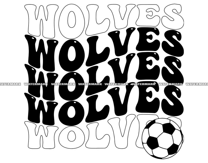Wolves Football SVG Wolves Cut File Wolves DXF Wolves PNG Etsy